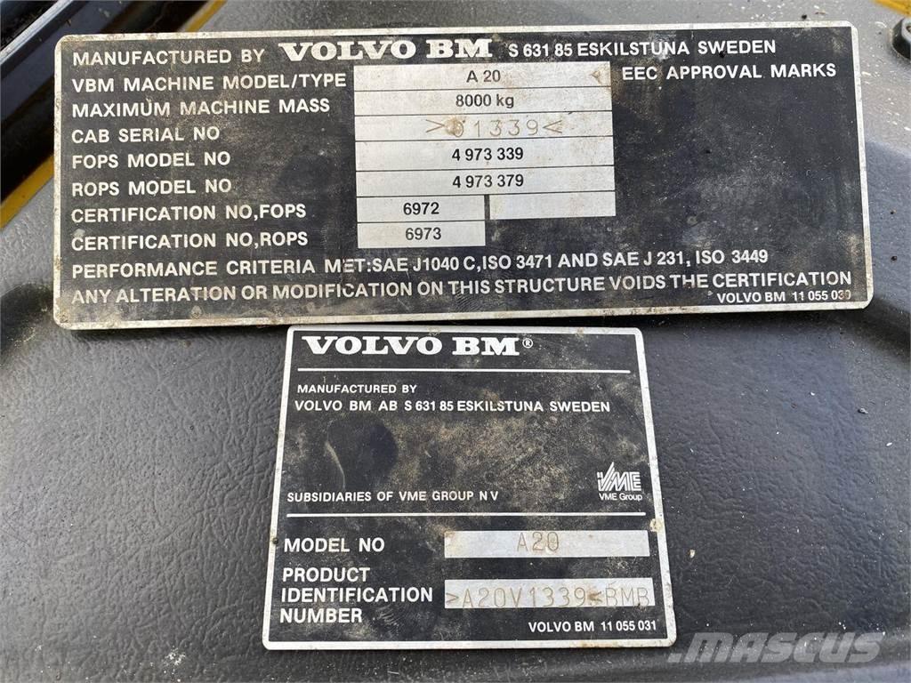 Volvo A20 Statybiniai savivarčiai sunkvežimiai
