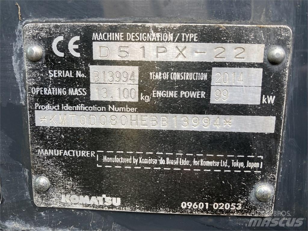 Komatsu DX 51 PX 22 Vikšriniai buldozeriai