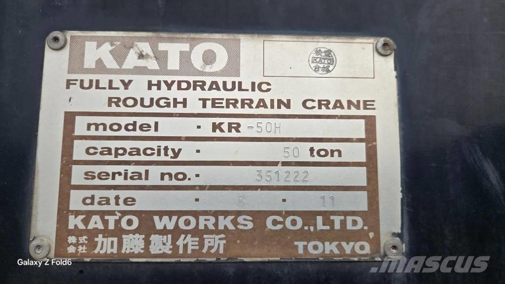 Kato KR 50 H Neapdoroto reljefo kranai