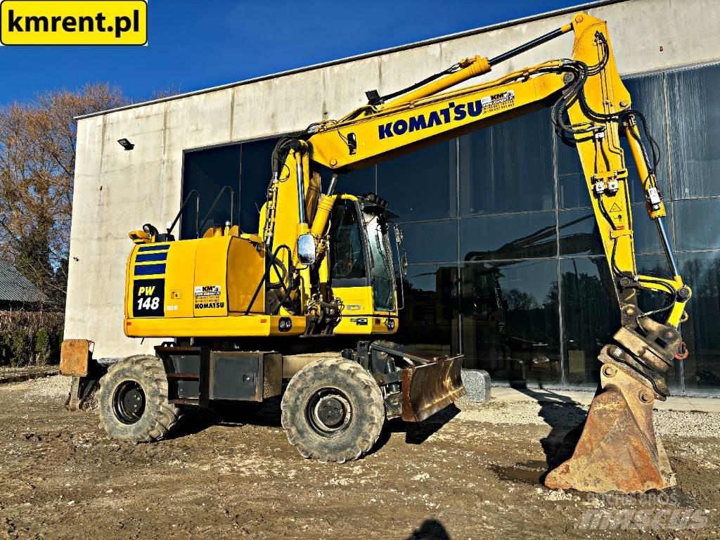 Komatsu PW 148 Ratiniai ekskavatoriai