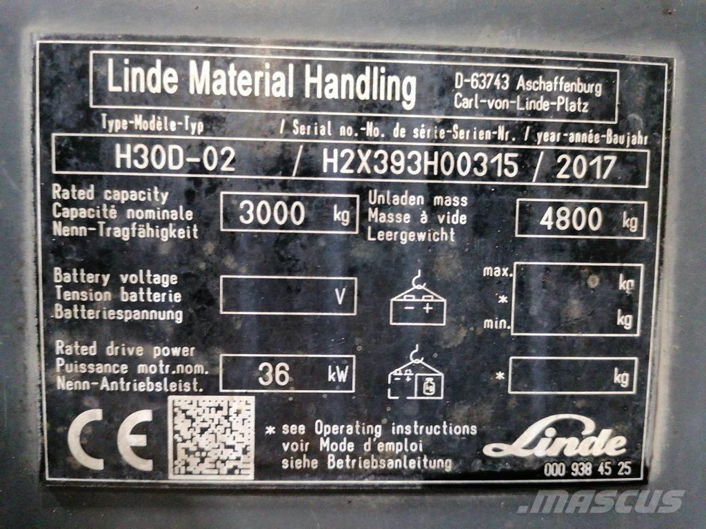 Linde H30D-02 Dyzeliniai krautuvai