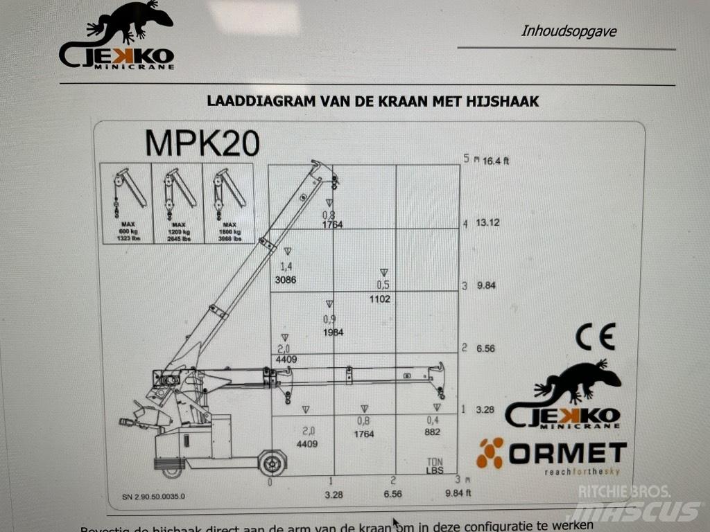 Jekko MPK 20 W Mini kranai