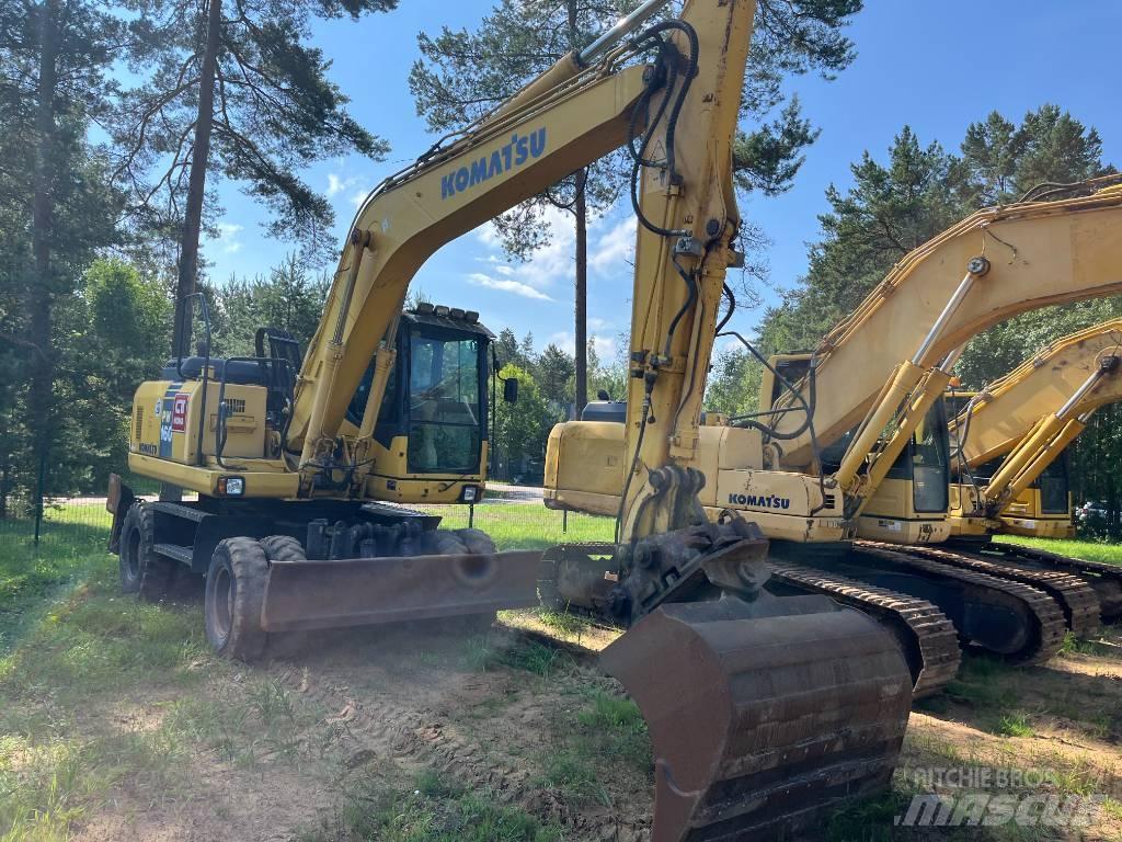 Komatsu PW 160-7 Ratiniai ekskavatoriai