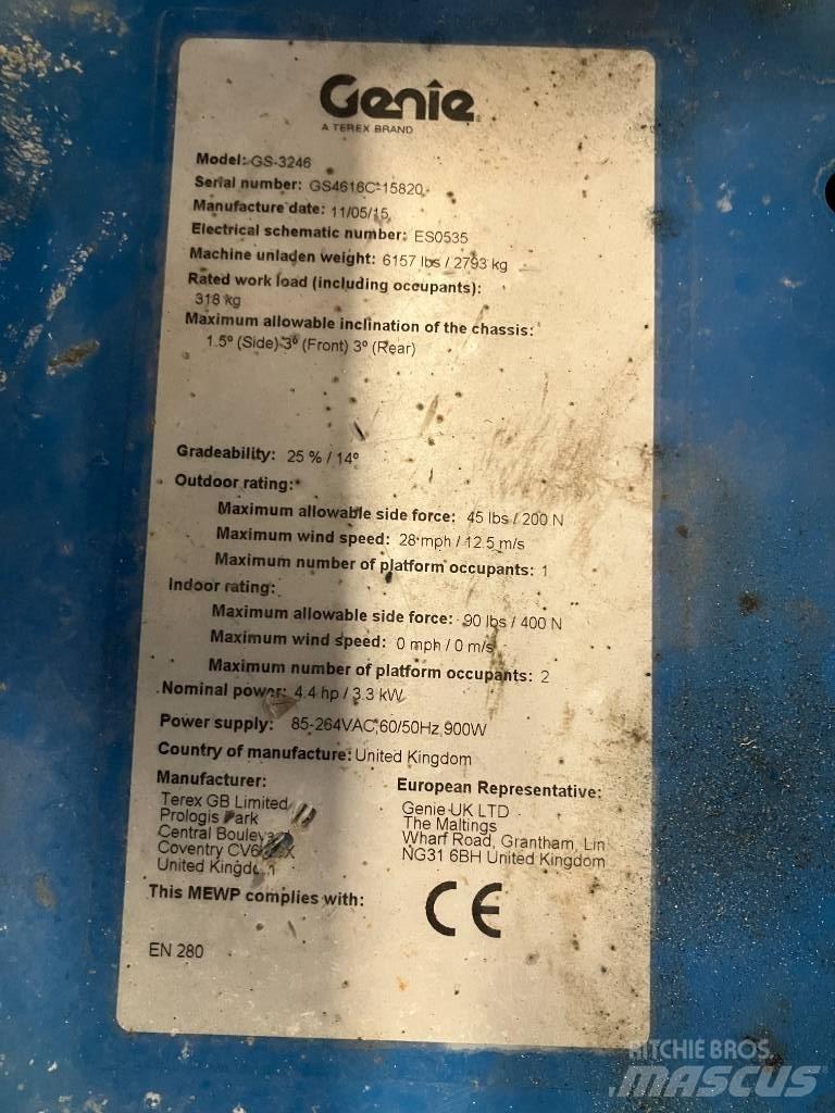 Genie GS 3246 Žirkliniai keltuvai