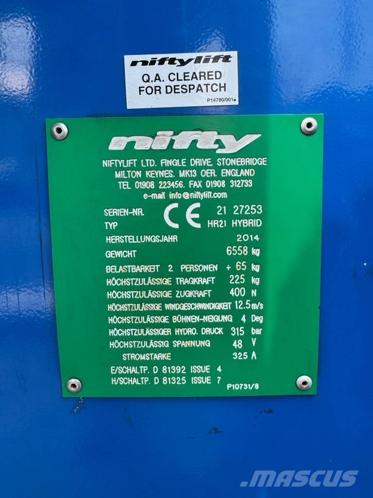 Niftylift HR 21 D E Alkūniniai keltuvai
