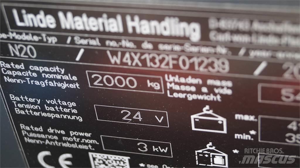 Linde N20 kurz Mažų aukščių užsakytų prekių krautuvai