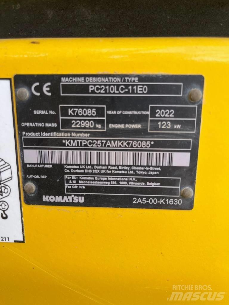 Komatsu PC210LC-11E0 Vikšriniai ekskavatoriai