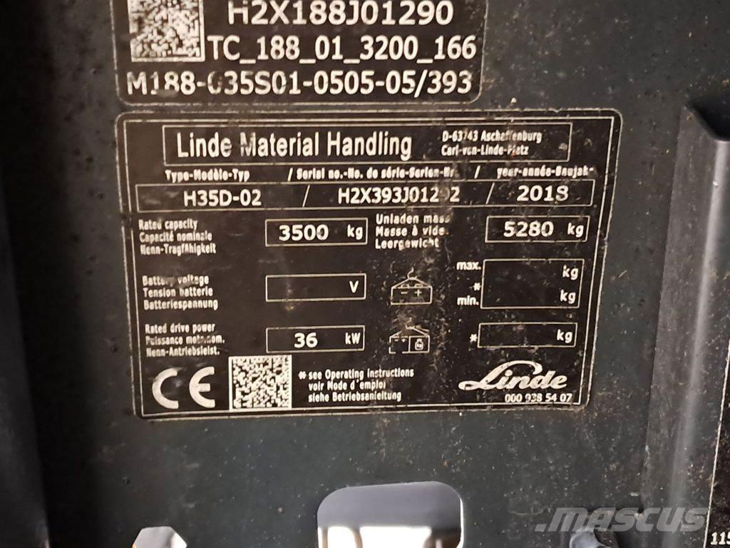 Linde H35D-02 Dyzeliniai krautuvai