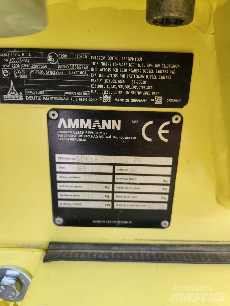 Ammann ARS 110 Vieno būgno volai