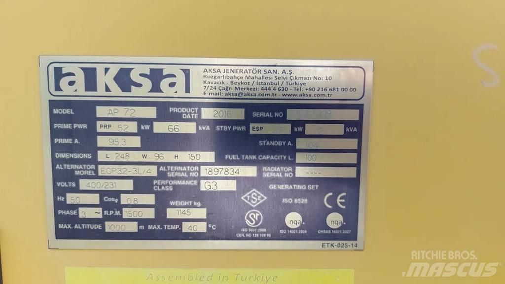 Perkins Aksa AP72 Kiti generatoriai