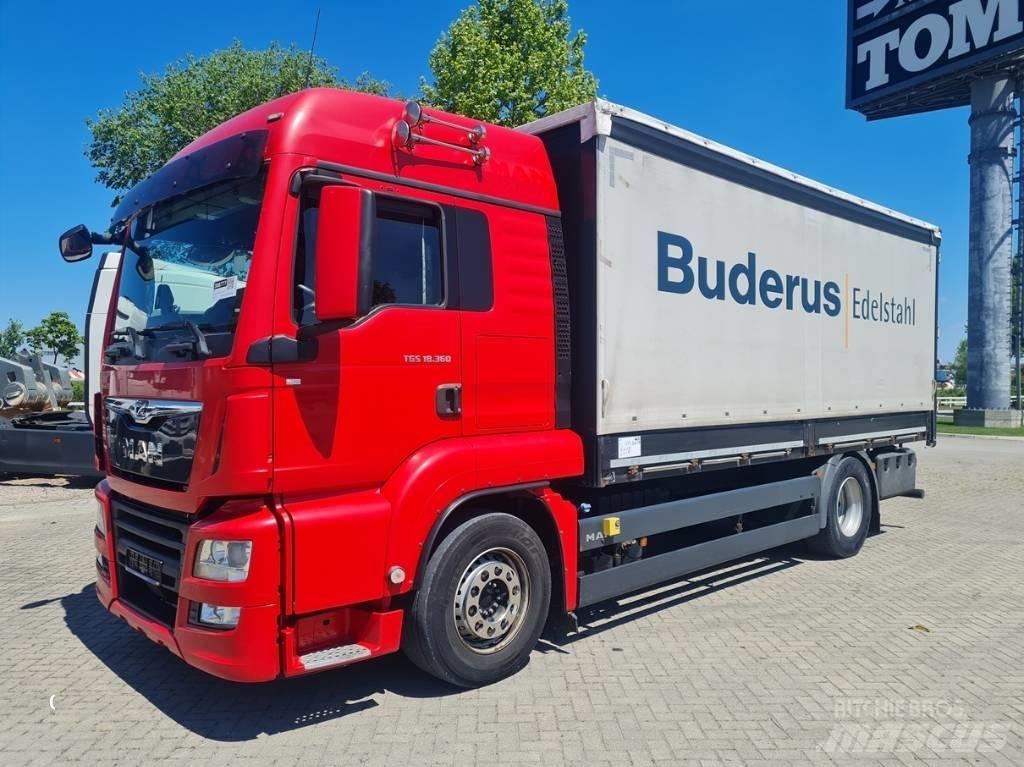 MAN TGS 18.360 / 6.1m Priekabos su tentu