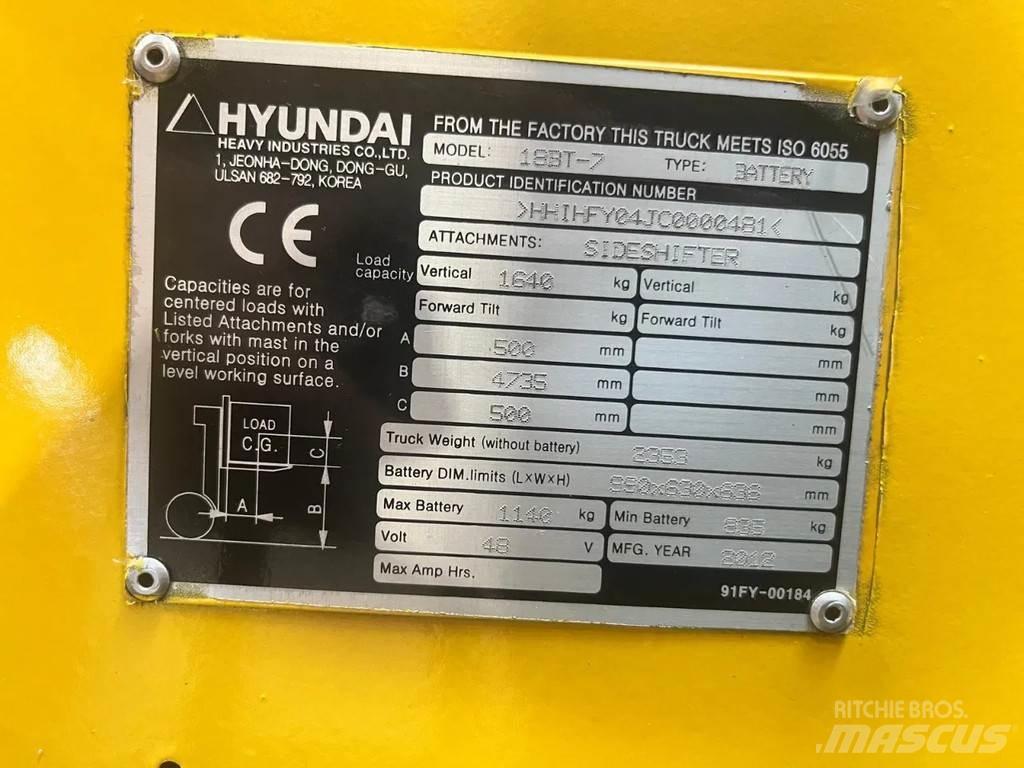 Hyundai 18BT-7 Elektriniai šakiniai krautuvai
