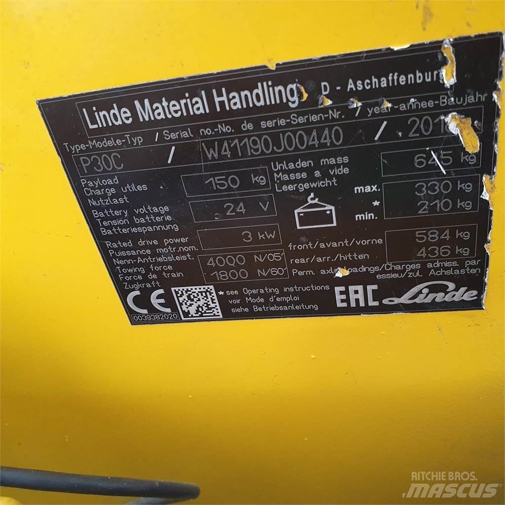 Linde P30C Buksyravimo vilkikai