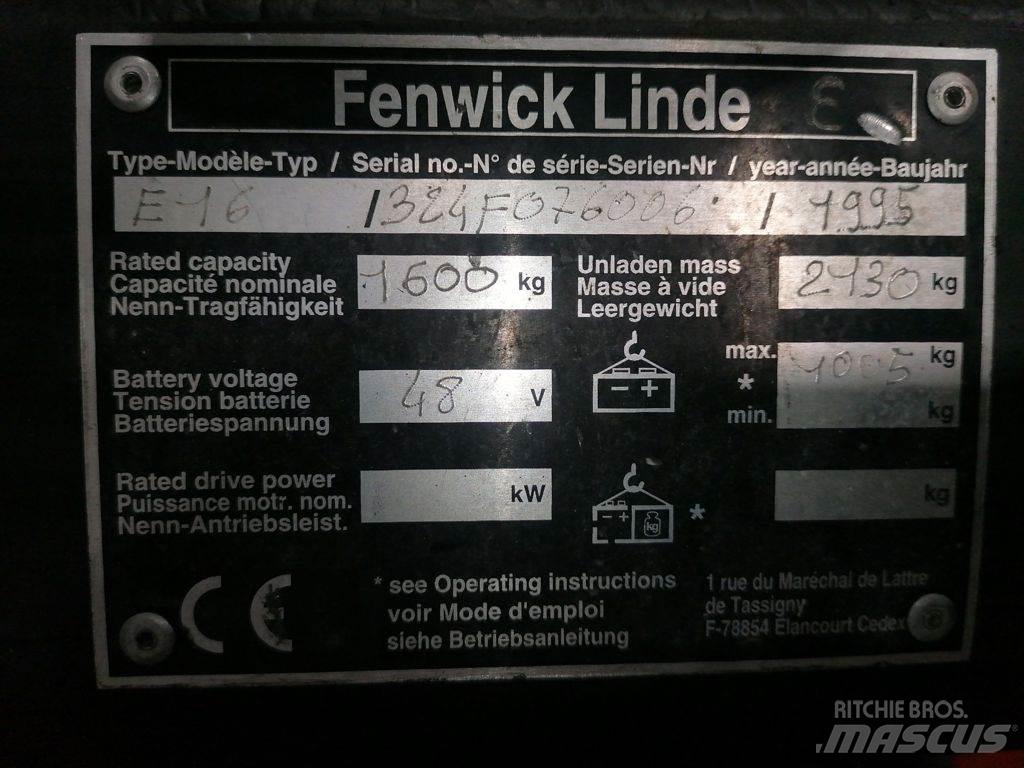 Linde E16 Elektriniai šakiniai krautuvai