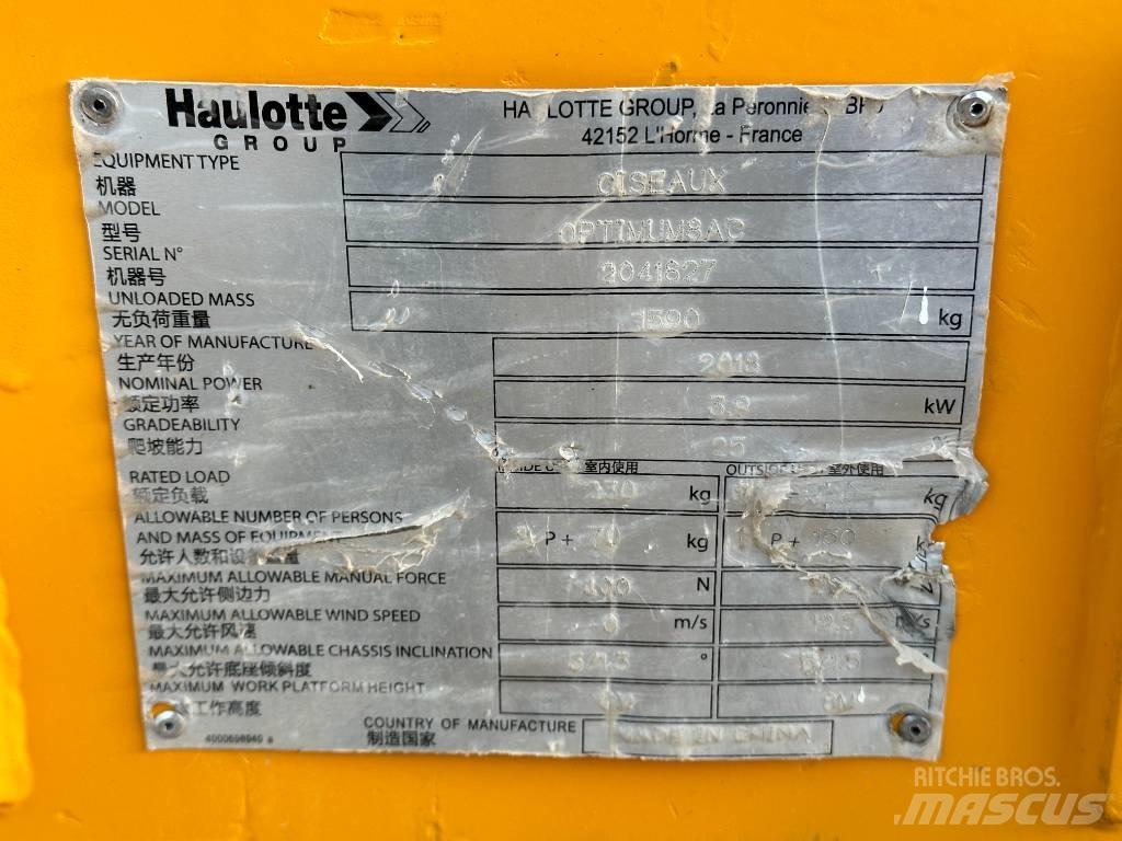 Haulotte OPTIMUM 8 Žirkliniai keltuvai