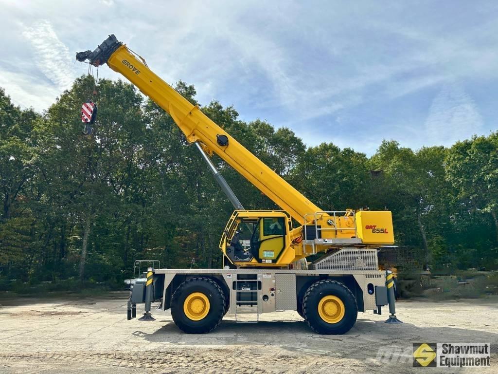 Grove GRT 655L Neapdoroto reljefo kranai