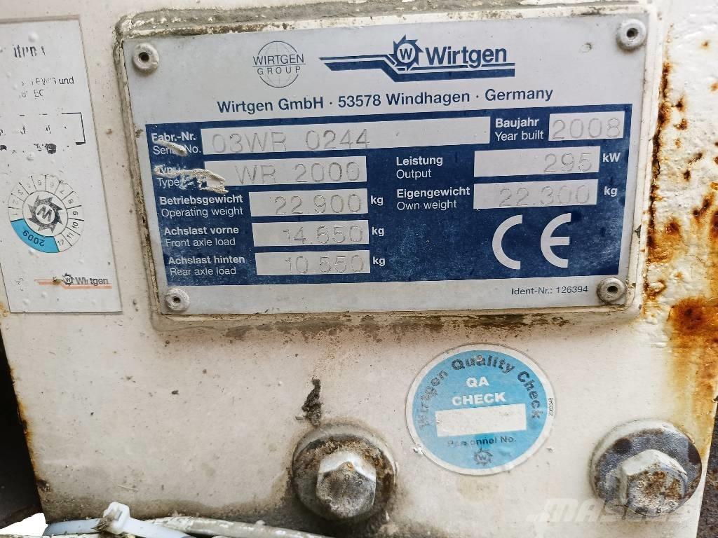 Wirtgen WR 2000 Asfalto perdirbimo technika