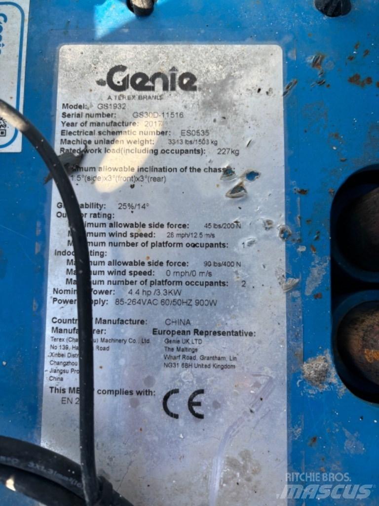 Genie GS 1932 Žirkliniai keltuvai