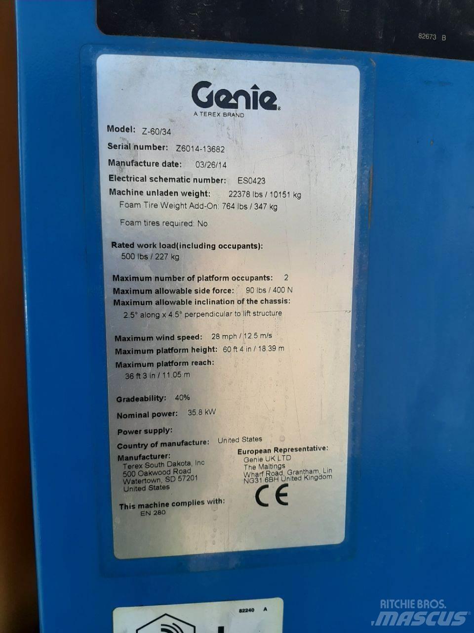 Genie Z60 Alkūniniai keltuvai