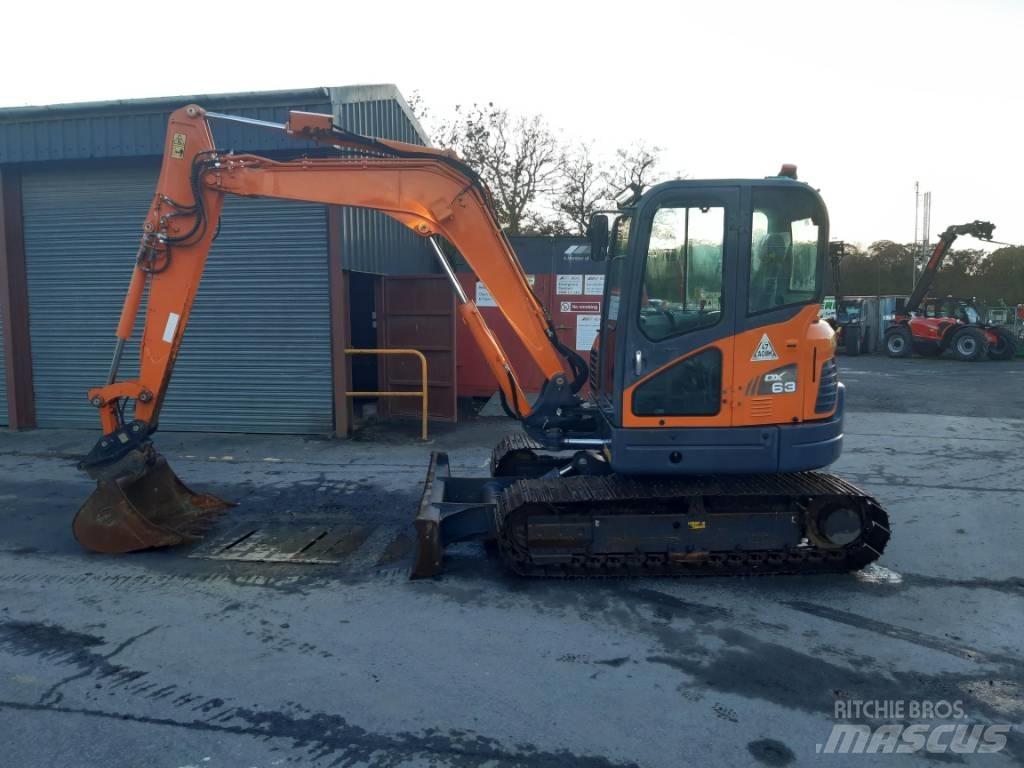 Doosan DX 63-3 Vikšriniai ekskavatoriai