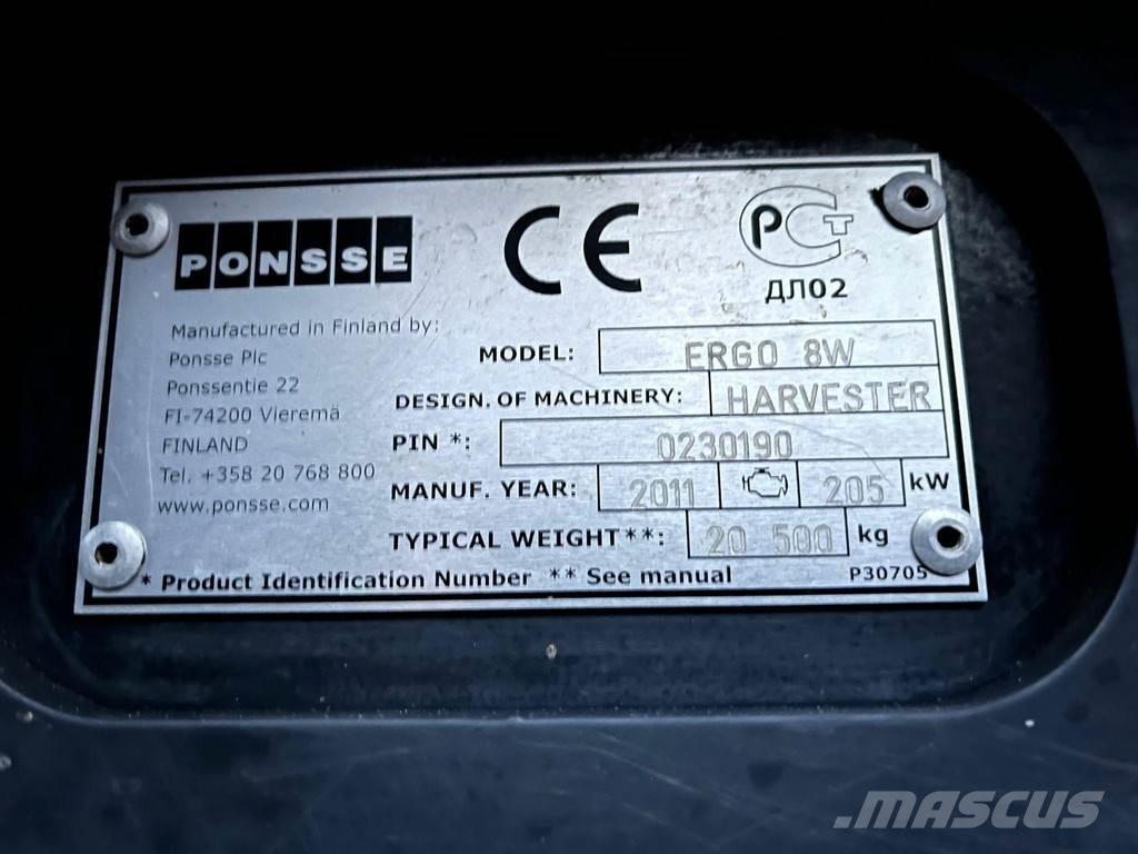 Ponsse Ergo 8W Miško technika (Harvesteriai)