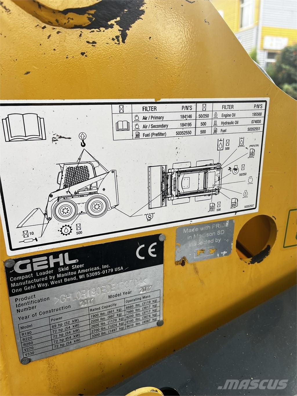 Gehl R 190 Krautuvai su šoniniu pasukimu