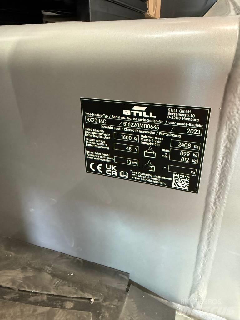 Still RX 20-16 Elektriniai šakiniai krautuvai