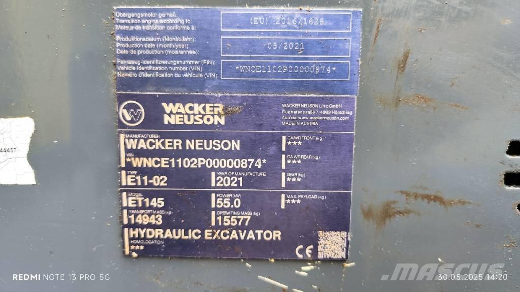 Wacker Neuson ET 145 Vikšriniai ekskavatoriai