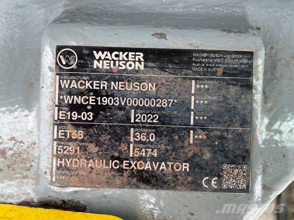 Wacker Neuson ET58 Vikšriniai ekskavatoriai
