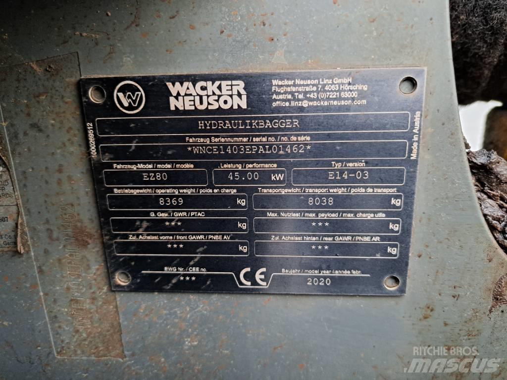Wacker Neuson EZ80 Vikšriniai ekskavatoriai