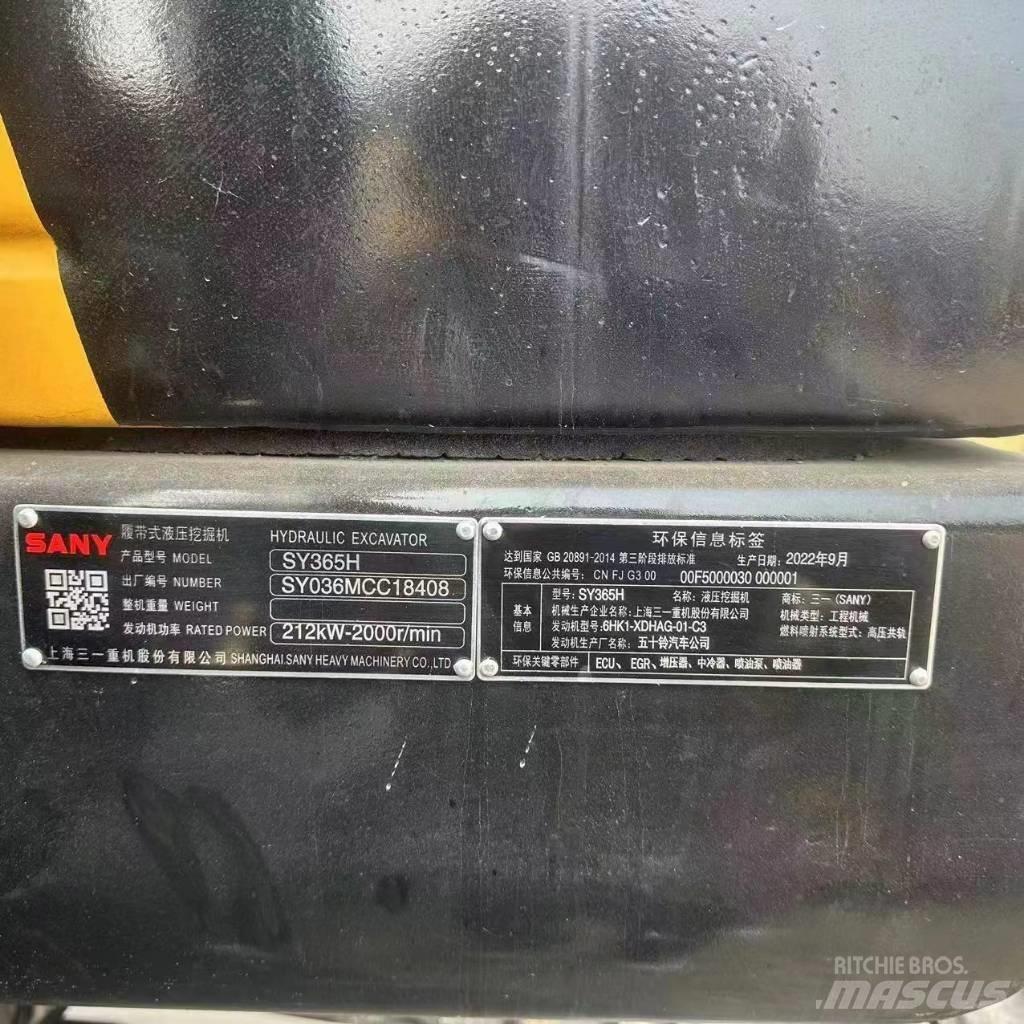 Sany SY 365 H Vikšriniai ekskavatoriai