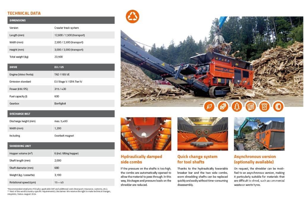 Arjes Eurec S-850 Atliekų smulkintuvai