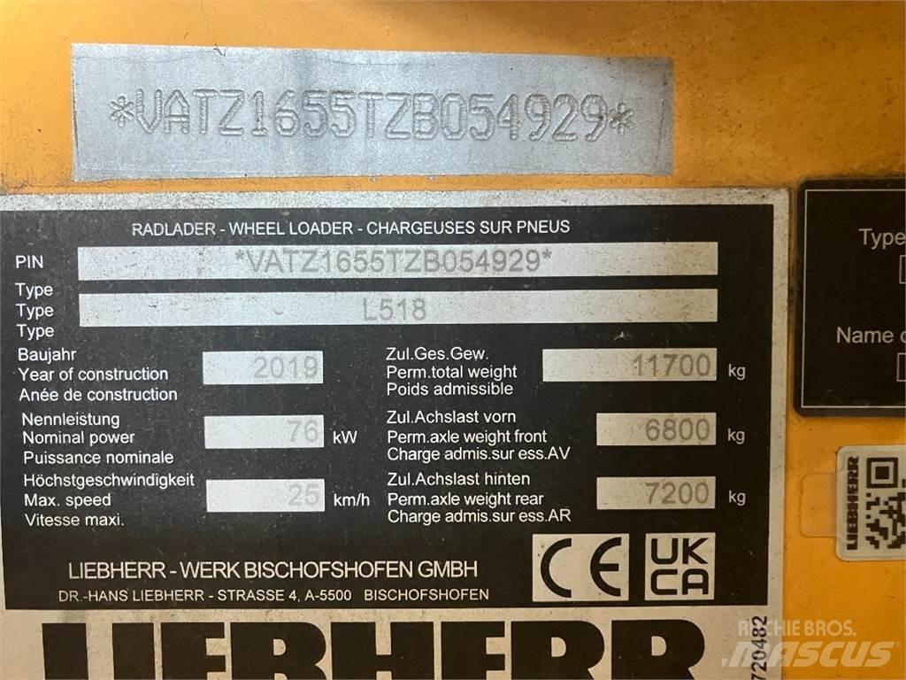 Liebherr L518 Naudoti ratiniai krautuvai