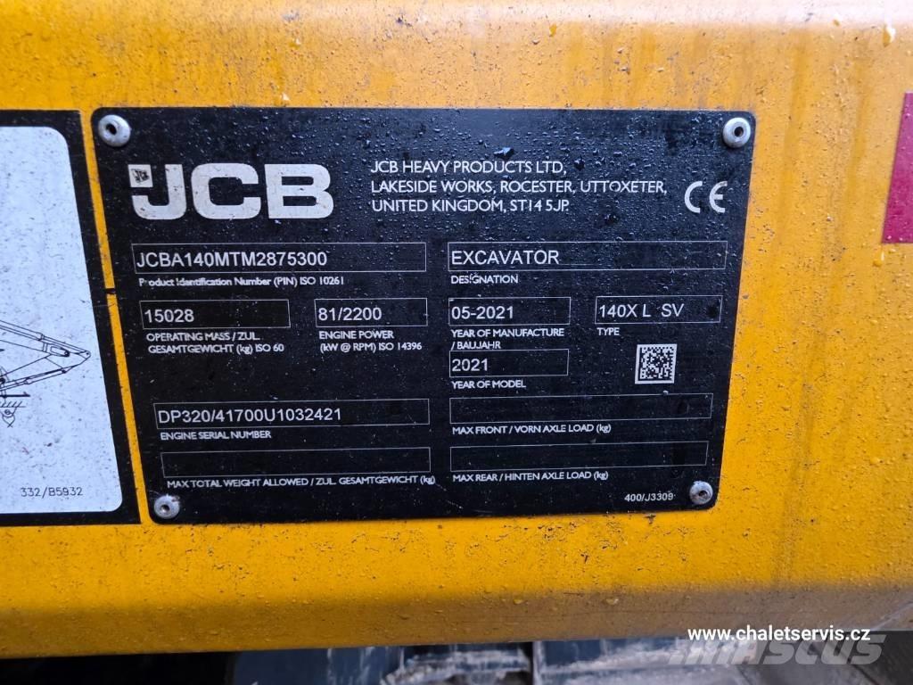 JCB 140 X Vikšriniai ekskavatoriai