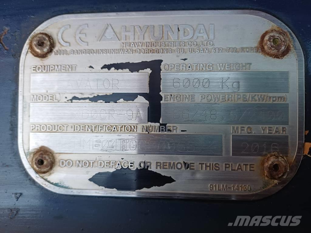 Hyundai 60cr-9a Mini ekskavatoriai < 7 t