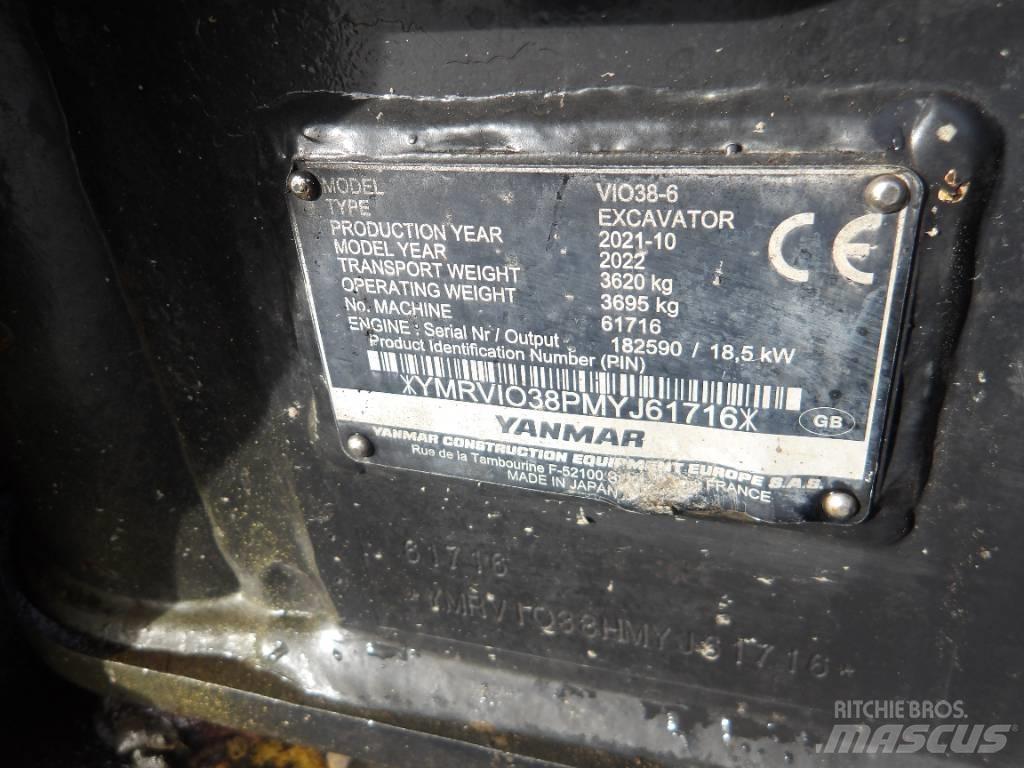 Yanmar Vio 38 Mini ekskavatoriai < 7 t