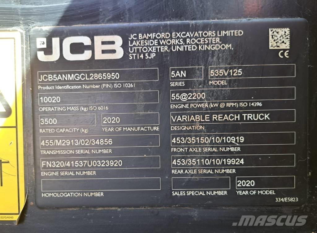 JCB 535 V 125 Teleskopiniai krautuvai