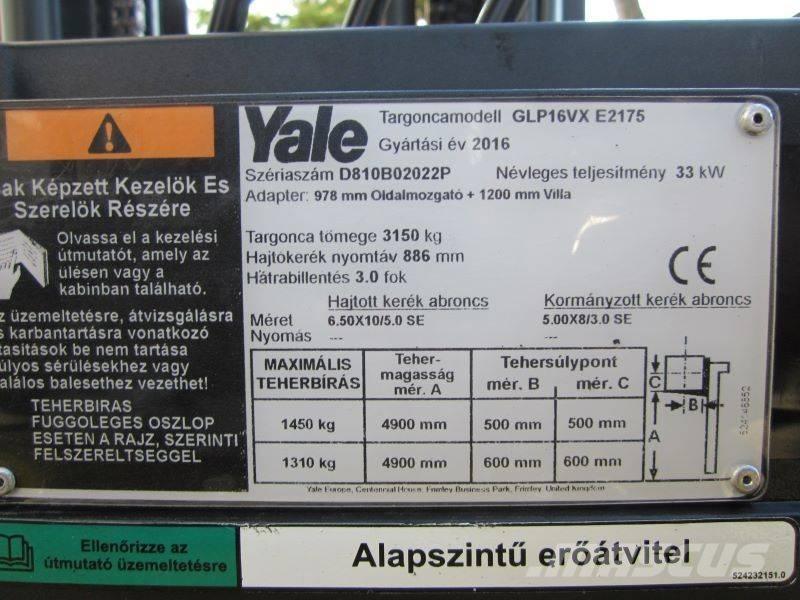 Yale GLP 16 VX LPG (dujiniai) krautuvai