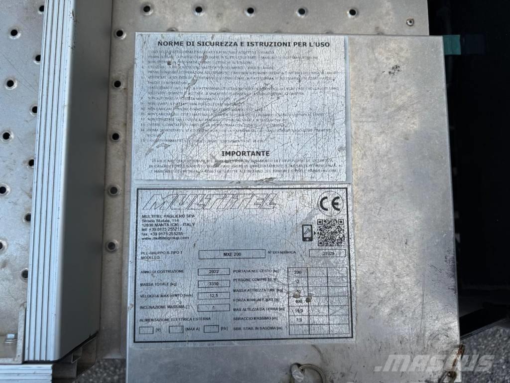 Multitel mx 200 Ant vilkikų montuojamos kėlimo platformos