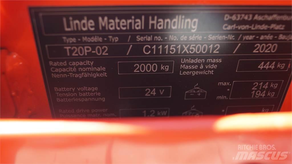 Linde T20P Mažų aukščių keltuvai