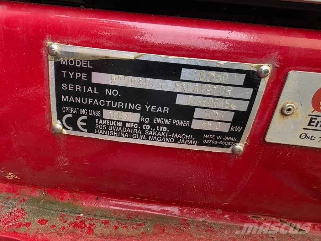 Takeuchi TB 2150 Vikšriniai ekskavatoriai