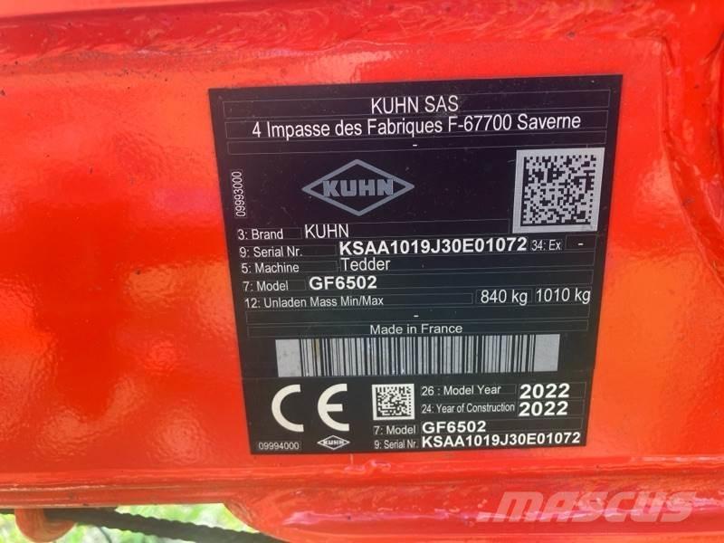 Kuhn GF6502 Šieno grėbliai ir vartytuvai