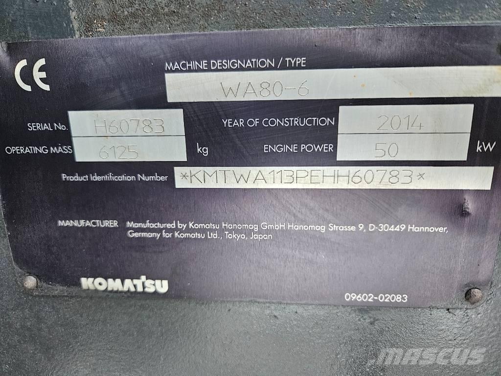 Komatsu WA80-6 Naudoti ratiniai krautuvai