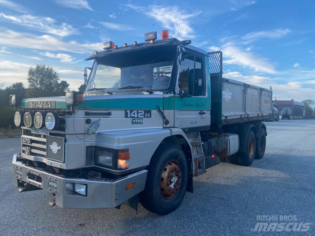 Scania 142 Savivarčių priekabų vilkikai