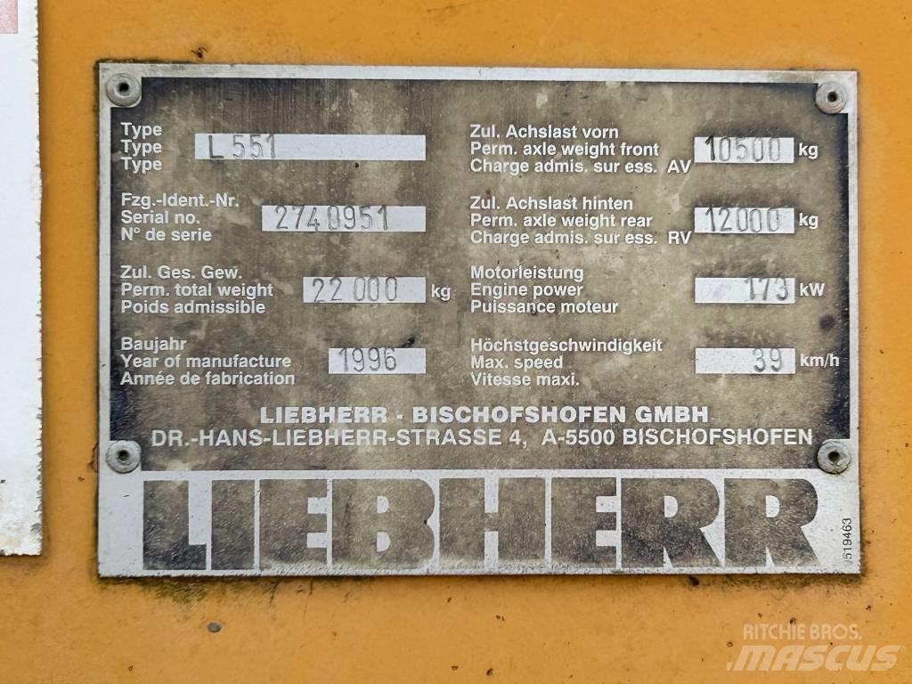 Liebherr L 551 Naudoti ratiniai krautuvai