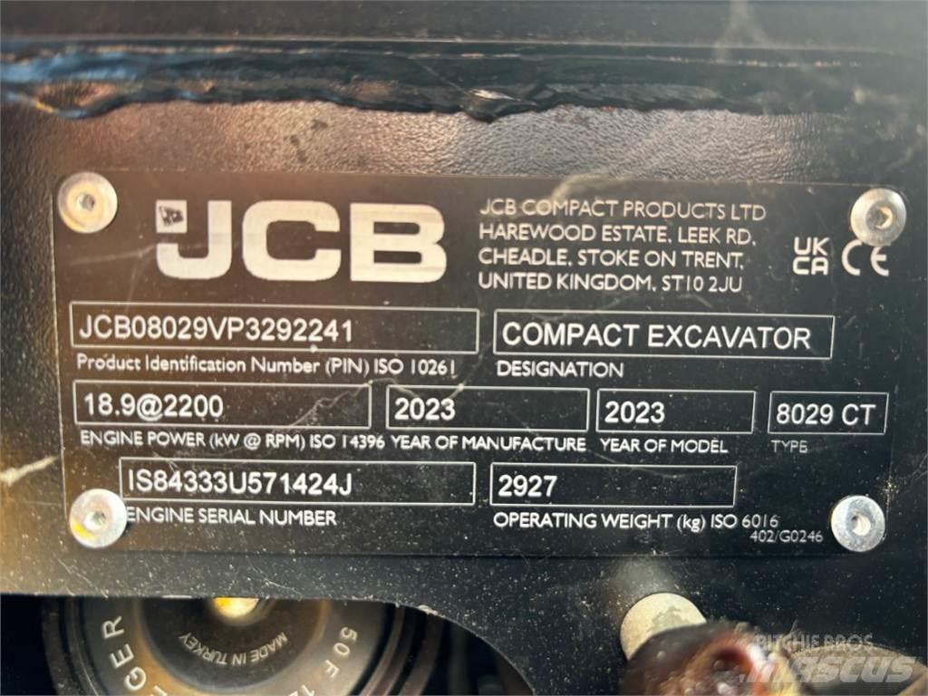 JCB 8029CTS Mini ekskavatoriai < 7 t