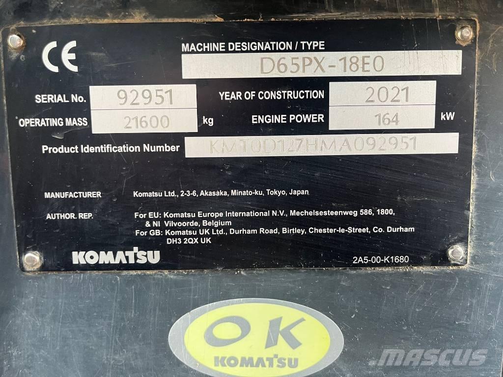 Komatsu D65PX-18E0 Vikšriniai buldozeriai