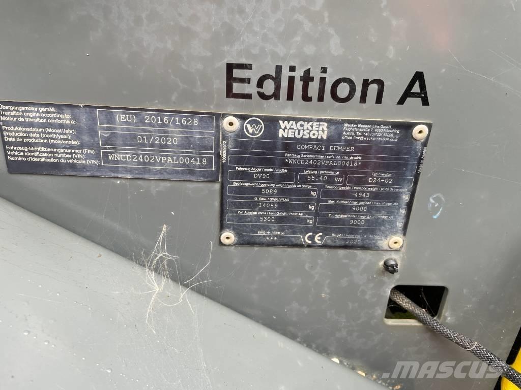 Wacker Neuson DV 90 Statybiniai savivarčiai sunkvežimiai