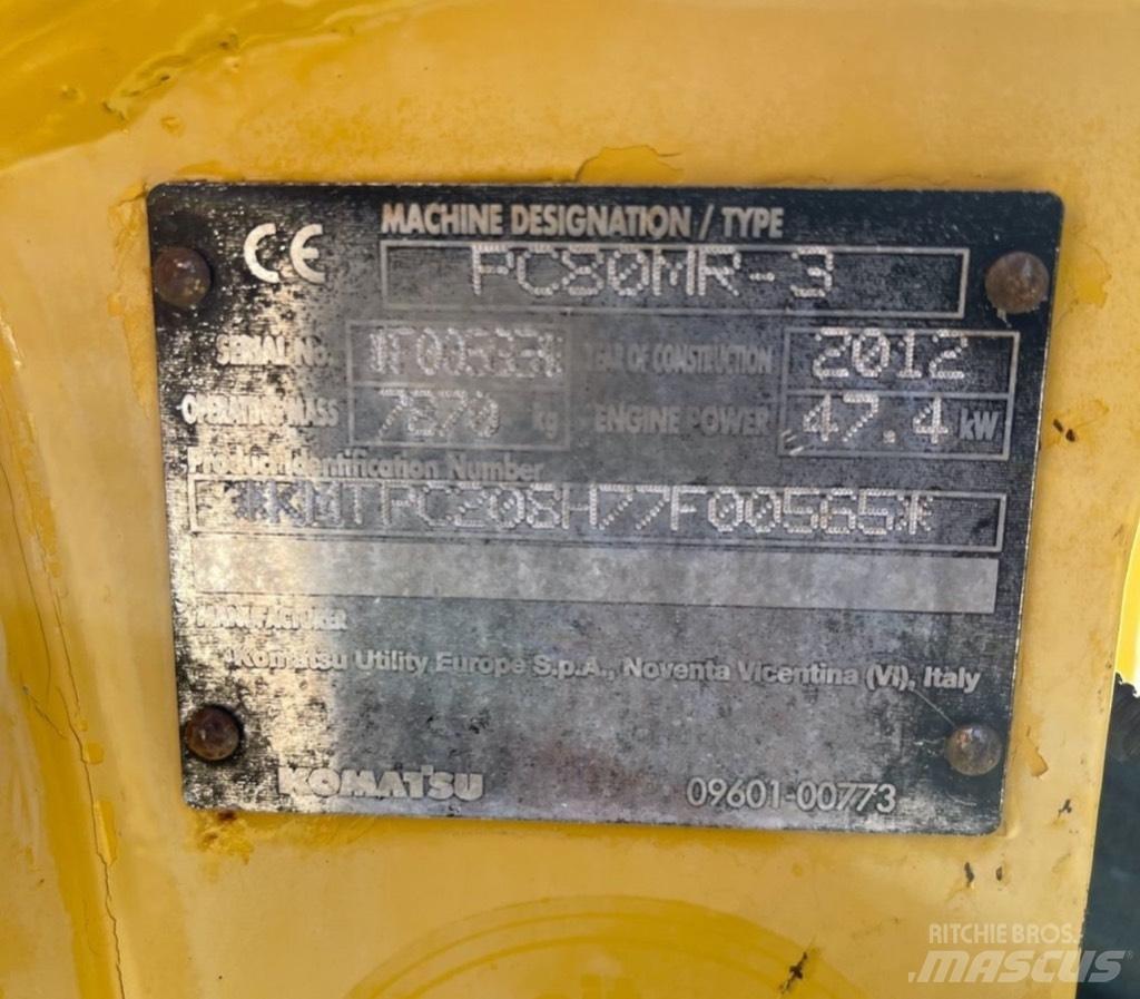 Komatsu PC 80 MR-3 Vidutinės galios ekskavatoriai 7-12 t