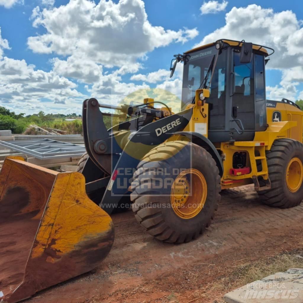 John Deere 524 K - II Naudoti ratiniai krautuvai